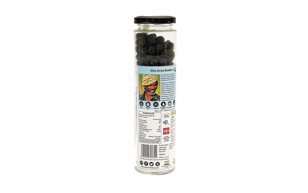 Kiwi Kisan Window Dried Blueberry    Plastic Bottle  250 grams